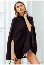 Load image into Gallery viewer, Oversize Sweater Fashion Cloak Winter Women Batwing Knitted Ladies Turtleneck Sexy Plus Size Fall Loose  Autumn Europe America