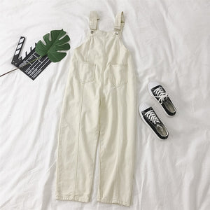 Harajuku Casual Overall Set Women Summer Two Piece Set Fashion Blue Long Sleeve Plaid Blouse + Black Loose Long Pant Summer Set